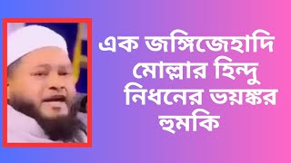 বাংলাদেশে কোন হিন্দুকে থাকতে দেয়া হবেনা, এক মোল্লা জেহাদির এ কি   আস্ফালন?