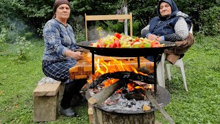 Nənə öz Bağın Məhsullardan Həftəbecər və Xiyar Tutması Hazırladı, Azərbaycan Mətbəxi
