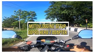 How to mount your GoPro/Action Camera on Helmet with Mic || Motovlogging Setup GoPro Hero 7 Adapter.