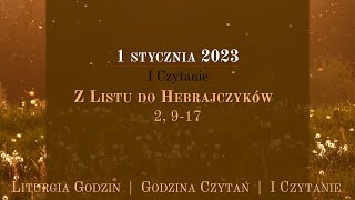 #GodzinaCzytań | I Czytanie | 1 stycznia 2023