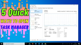 5 Quick Ways to Open TASK MANAGER in Windows 10/Windows 11