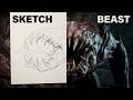 I Turned My Best Thumbnail Sketch into a Full Creature Design (Focusing on the Face)