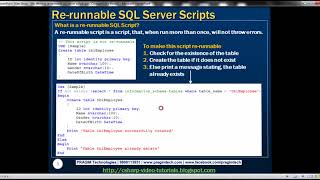 Writing re runnable sql server scripts Part 66