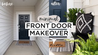 DIY Front Door MAKEOVER (On A Budget) | Modern + Minimal Outdoor Decor