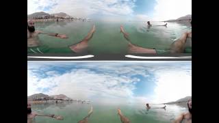 Floating in the Dead Sea in 3D 360° VR 4K (Vuze VR Camera)
