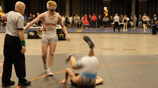 Declan Dircks of Lincolnway East [G] v. Kaden Meyer of Minooka [R] (157)