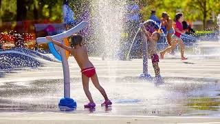 Parque de agua sin profundidad de Oñati de VORTEX