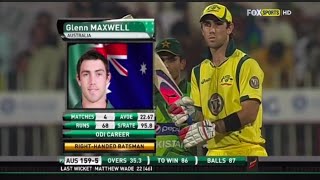 Glenn Maxwell Maiden ODI Fifty | 56*(38) vs Pakistan 2012 at Sharjah *HD 720p |