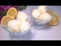 Incredibly tasty homemade lemon ice cream! Minimum ingredients! Easy and quick recipe