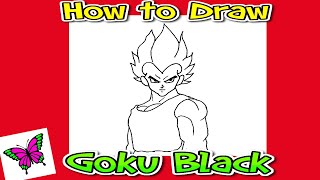How to draw Goku Black - easy | Black Goku draw