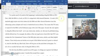 How to Cite the Bible in APA - Recording #6