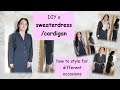 Re-upload van DIY sweaterdress/ cardigan !