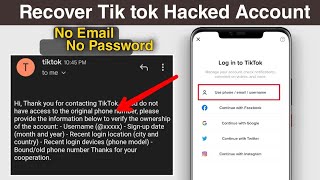 How To Recover Old Tik Tok Account Password | Recover Tiktok ID Password