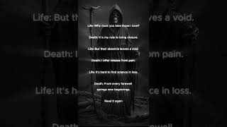 A Conversation Between Life and Death #quotes #emotional #death #depression #sad