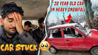 Driving my 20 year old car🚗 in heavy snowfall🥶