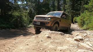 Land Rover LR4 taking on the Fortune Creek Trail in Washington