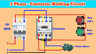 3 Phase contactor holding circuit connection l contactor wiring connection