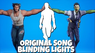 Blinding Lights Fortnite Dance but with ORIGINAL Song by The Weeknd