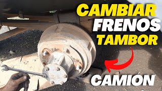 Cambiar FRENOS de TAMBOR de un CAMIÓN JAC | Ajustar Balatas Traseras