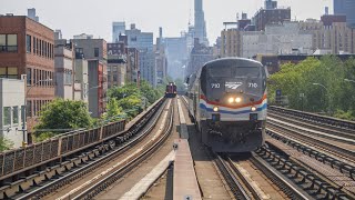 Metro North Trains at Harlem 125th St + LIRR Trains at Woodside (Feat. Amtrak)