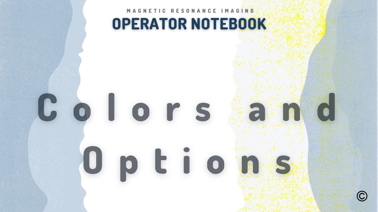 Mri Operator Notebook Available Themes Colors And Options Youtube