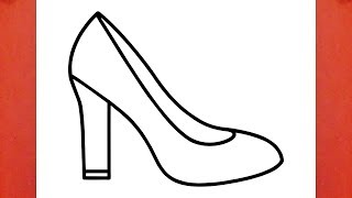 HOW TO DRAW A HIGH HEEL SHOE