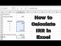 How to Calculate an IRR in Excel - calculating npv and irr in excel: a step-by-step tutorial