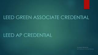 LEED Understand the credential Process