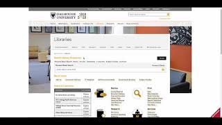 Finding databases on the Dal Libraries' website