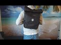 rolltop honu backpack from oceanplastic unboxing u0026 on back