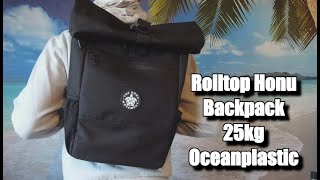 Rolltop Honu Backpack from Oceanplastic | Unboxing \u0026 On Back