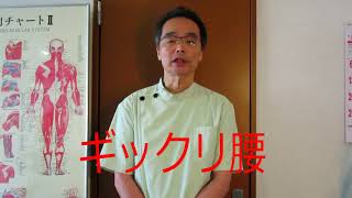 【カイロイズム腰痛バスター安城】ギックリ腰の説明
