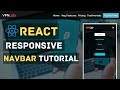 Build Responsive Navbar with React and React Router | React Tutorials for Beginners