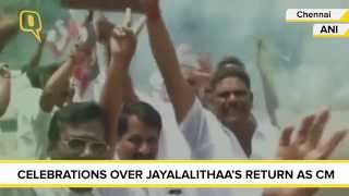 Supporters Celebrate Jayalalithaa's Return as Tamil Nadu CM