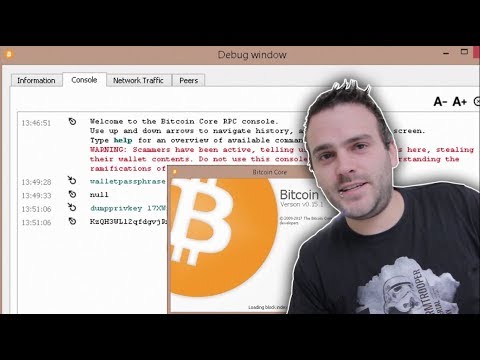 Getting your Private Keys from the Bitcoin Core wallet Getting your Private Keys from the Bitcoin Core wallet