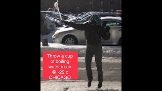 AMERICA Chicago weather |Throwing a cup of boiling water challenge in Air|SMS ta