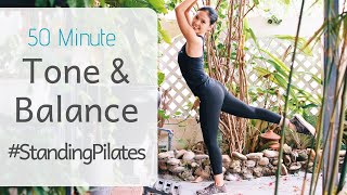 💚Full Length Standing Pilates | Balance & Fat Loss Full Body Home Workout #PilatesWithHannah