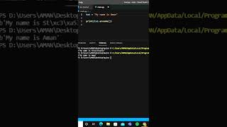 encode() function in python | Python #shorts