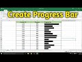 How to Create Progress Bar in Excel | Ms Excel Tutorial for Beginners