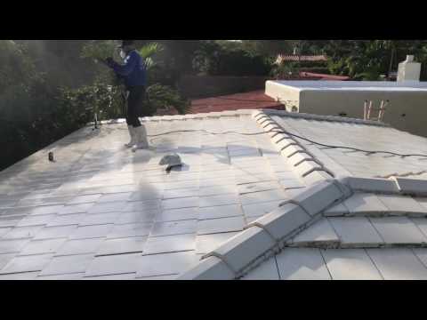 White tile roof cleaning White tile roof cleaning