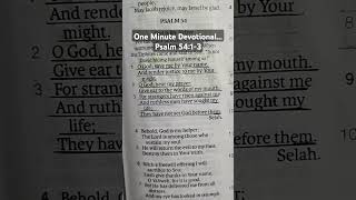 One Minute Devotional... Psalm 54:1-3 #shorts #devotional #legacystandardbible