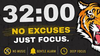 32 MINUTE TIMER – Countdown Timer (GENTLE ALARM / NO MUSIC / MINIMAL)