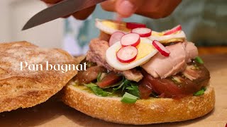 Pan Bagnat - FRENCH tuna sandwich! Spécialité Niçoise! Best snack from South of France!