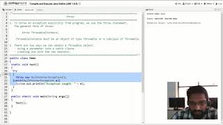Object Oriented Concepts: Throw (Module 3)