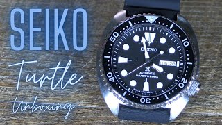 Seiko Prospex Turtle watch unboxing.