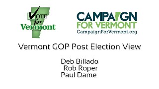 Vermont GOP Post Election View