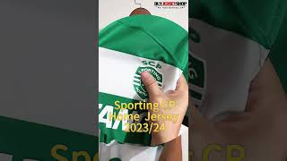 Men's Replica Sporting CP Home Soccer Jersey Shirt 2023/24 #sportingcp #soccerjersey#scp