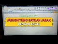 CARA MENGHITUNG SATUAN JARAK DI EXCEL