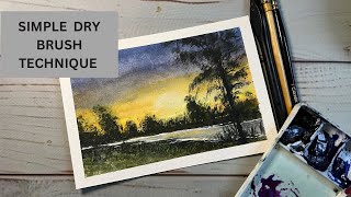 Watercolor Brush Technique For Beginners | Easy Painting