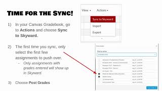 Syncing from Canvas to Skyward